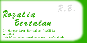 rozalia bertalan business card